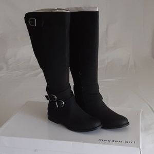 Shoes - Womens Madden Girl Black Riding Boots Shoes - Womens Madden Girl Black Riding Boots